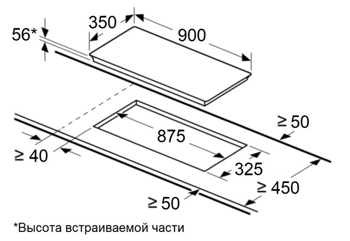 Схема встраивания Maunfeld CVI904SFLDGR